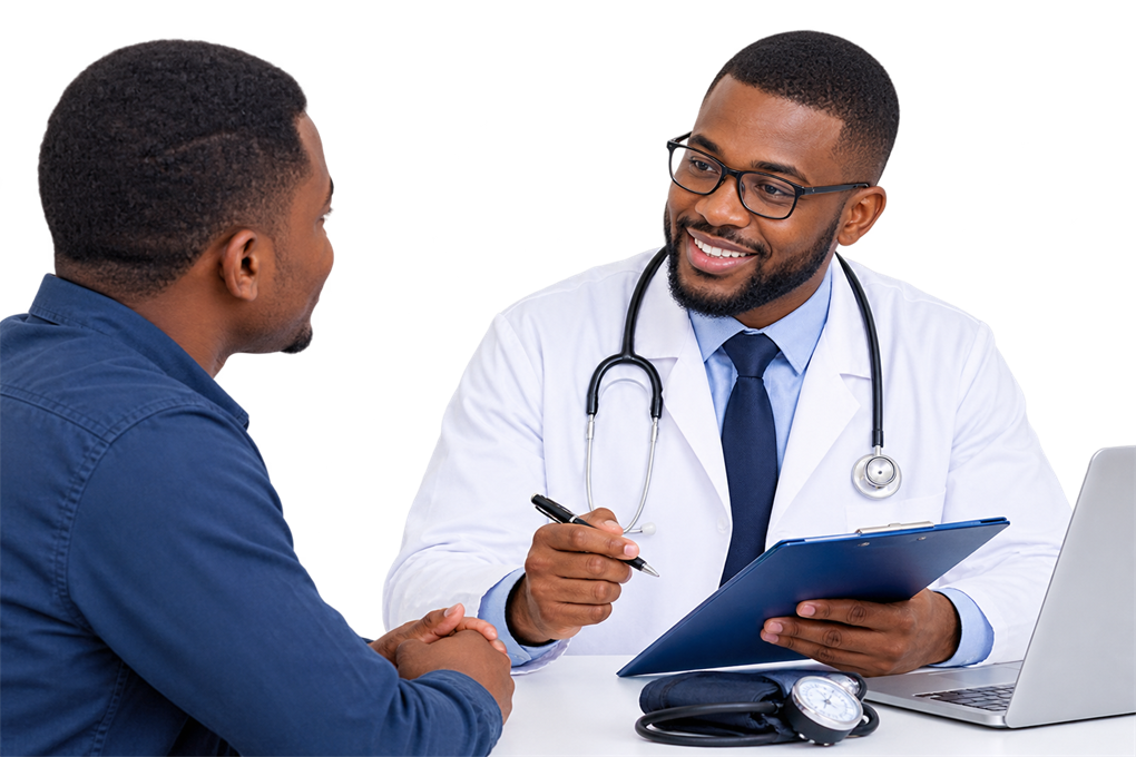 Patient consulting with a doctor in General Medicine